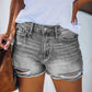 Ripped Denim Shorts