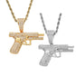 Creative Diamond Hip Hop Small Pistol Necklace