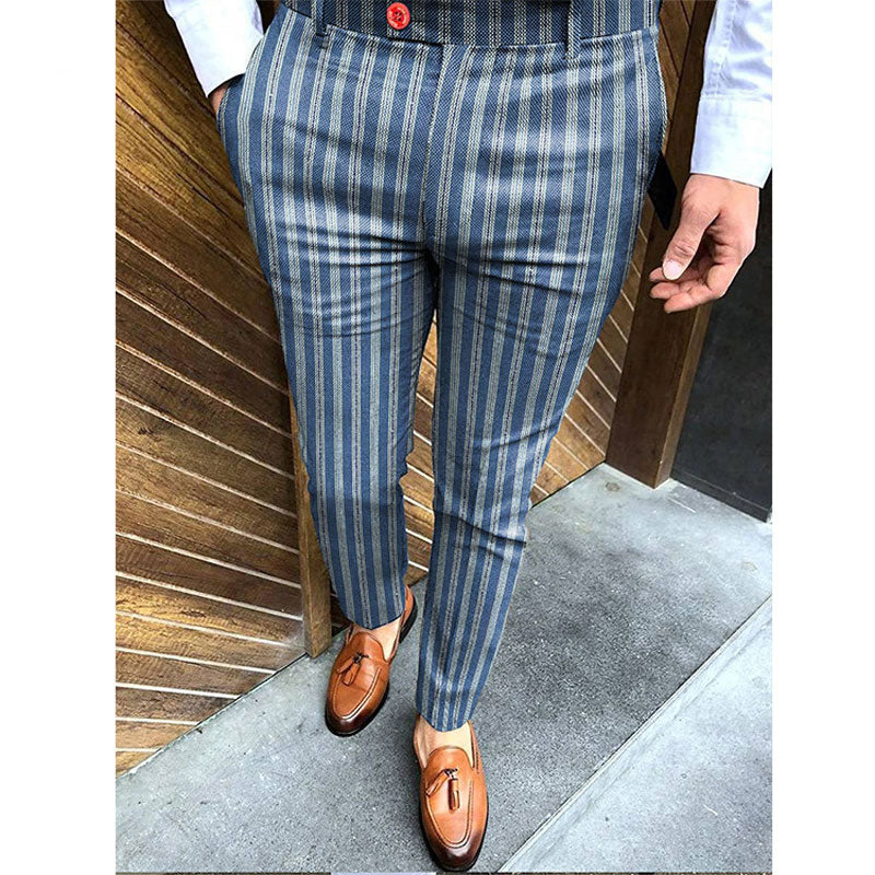 Printed Men'S Slim-Fit Trousers