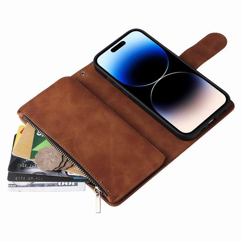 Multi Zipper Leather Phone Case