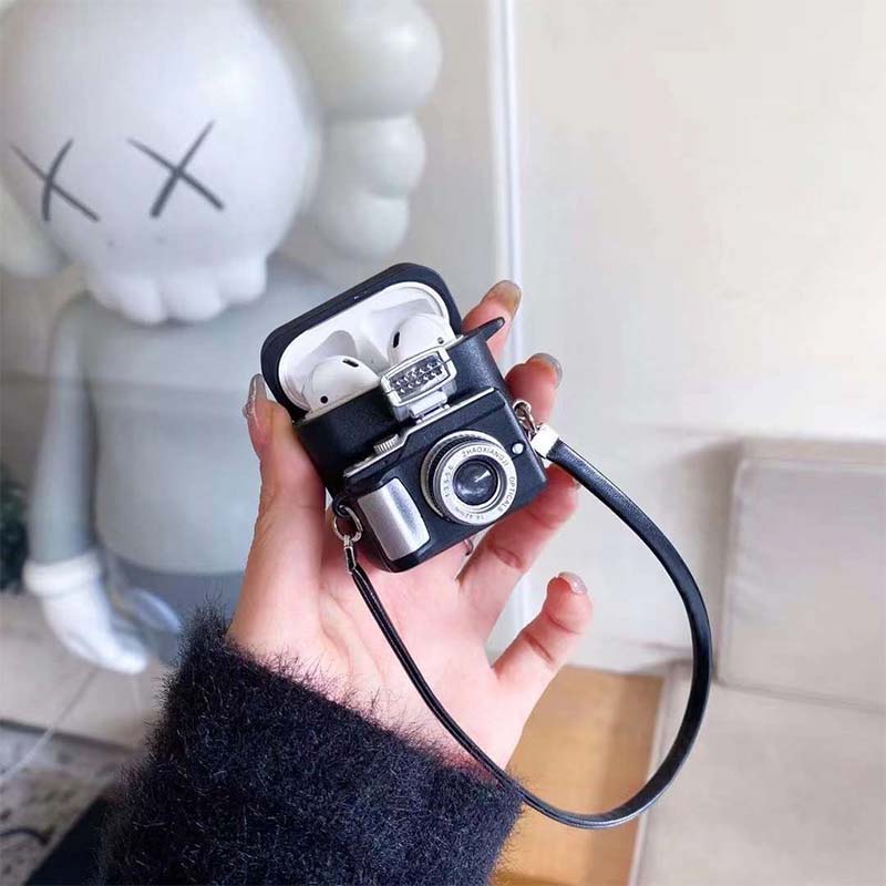 Cute 3D Camera Silicone Earphone Case