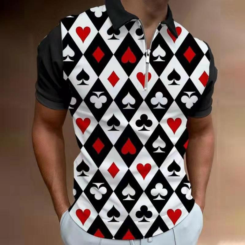 Men'S Polo Shirt Print Short-Sleeved T-Shirt