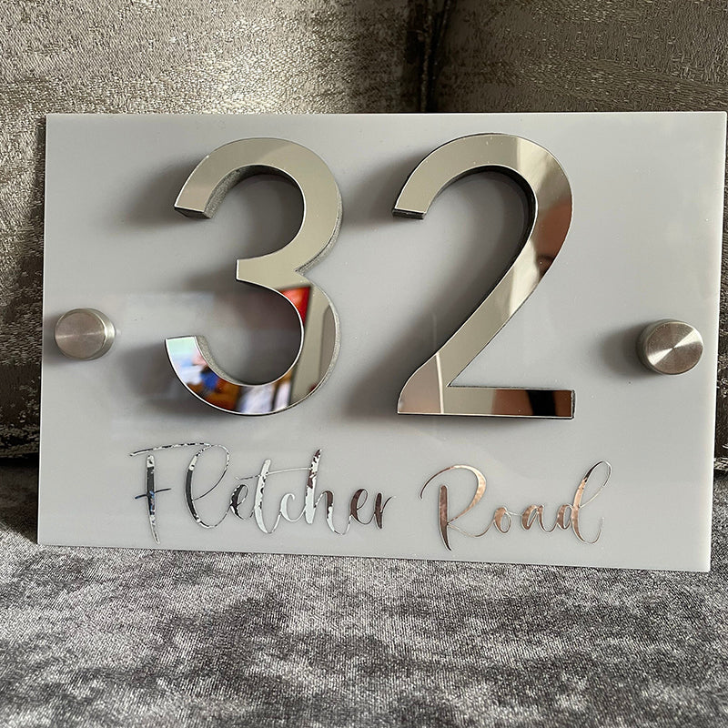 Personalized Acrylic House 3D House Number Sign