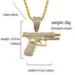 Creative Diamond Hip Hop Small Pistol Necklace