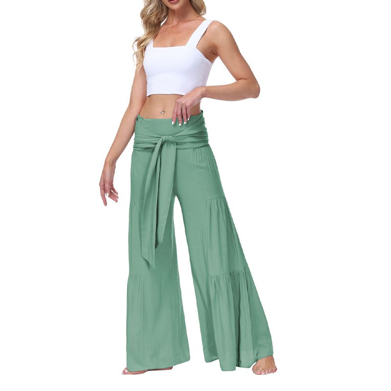 Pleated Wide-Leg Pants