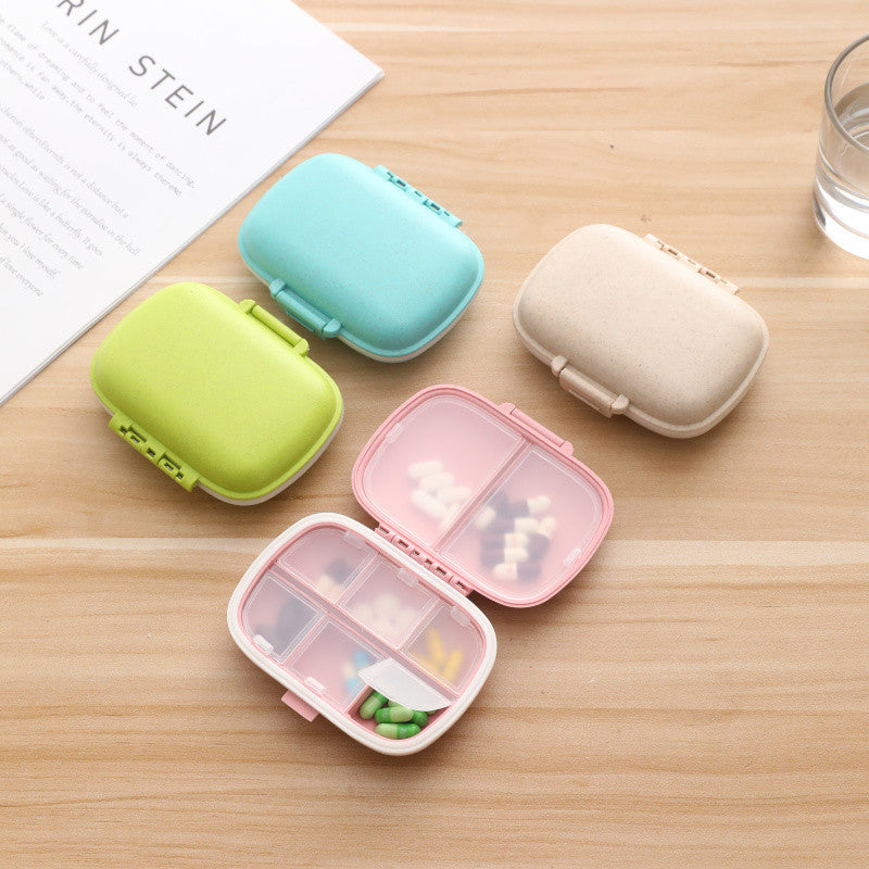 Portable 8 Compartment Sealed Medicine Box