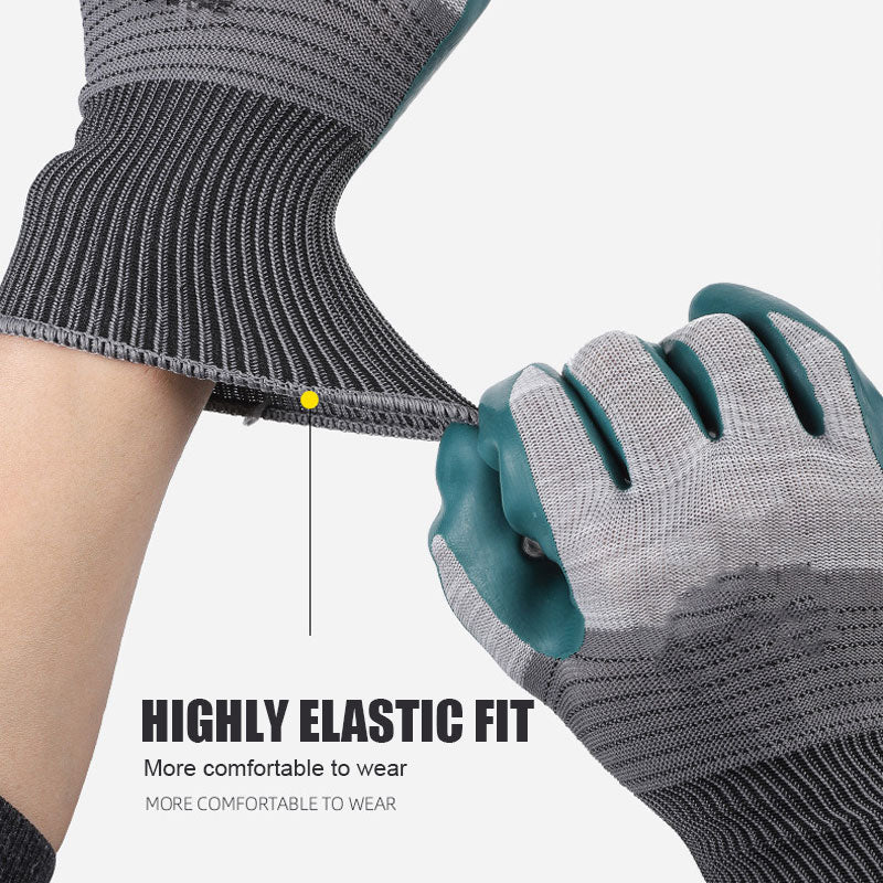 Rubber Embossed Protective Gloves