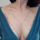 Diamond Pendant Tassel Necklace Chest Chain