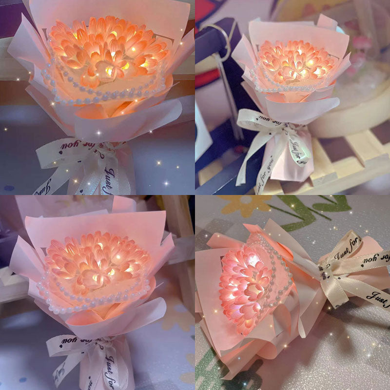 Handmade Diy Homemade Tulip Night Light Bouquet