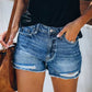 Ripped Denim Shorts