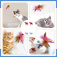 Table Leg Collar Feather Silicone Cat Teaser Stick