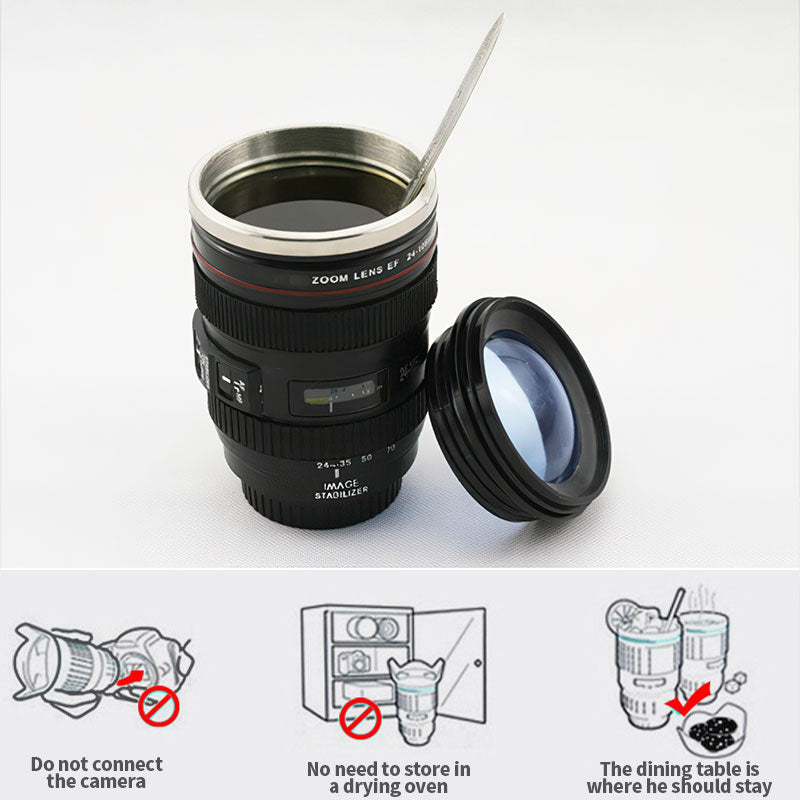 SLR Camera Lens Thermos Cup