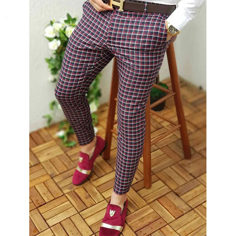 Printed Men'S Slim-Fit Trousers