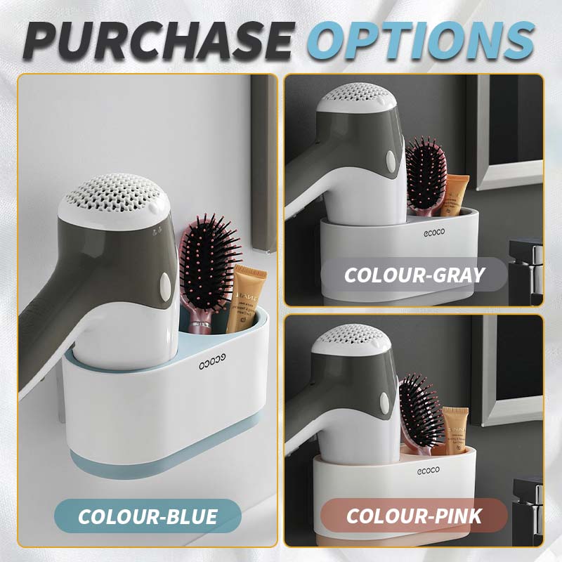 No Punching Hair Dryer Storage Rack