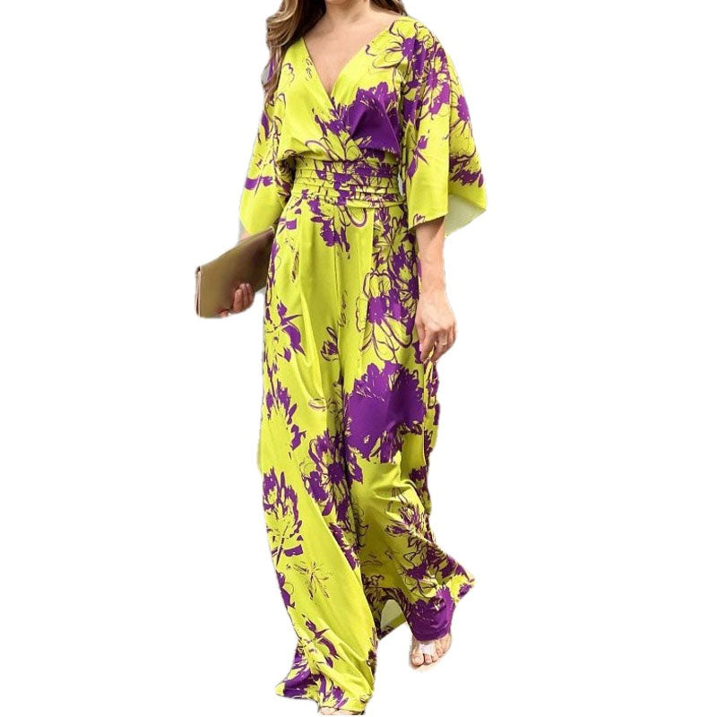 Printed High Waist Jumpsuit