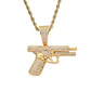 Creative Diamond Hip Hop Small Pistol Necklace