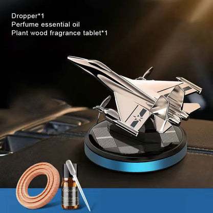 Solar Car Aromatherapy Air Combat Airplane Ornament