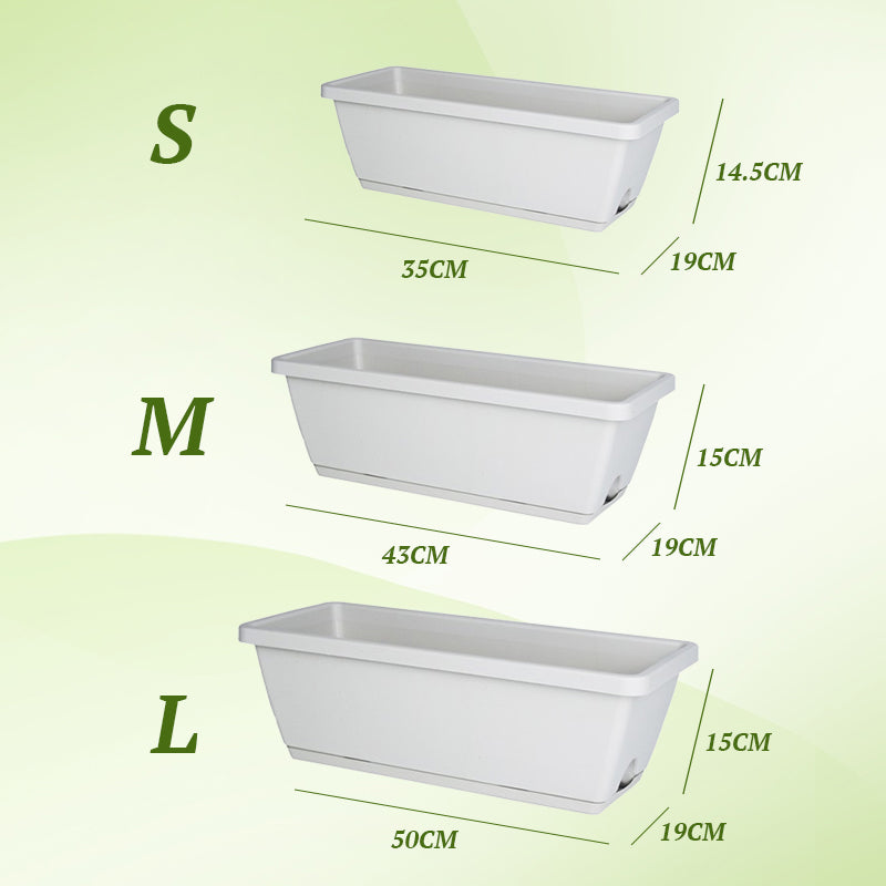 Rectangular Water Storage Flower Pot