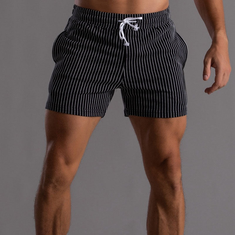 Men'S Vertical Striped Cotton Shorts