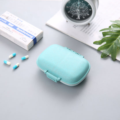 Portable 8 Compartment Sealed Medicine Box