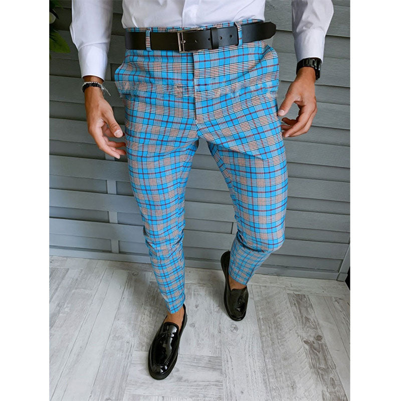 Printed Men'S Slim-Fit Trousers