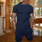 Men'S Solid Color Shorts Short Sleeve Suit