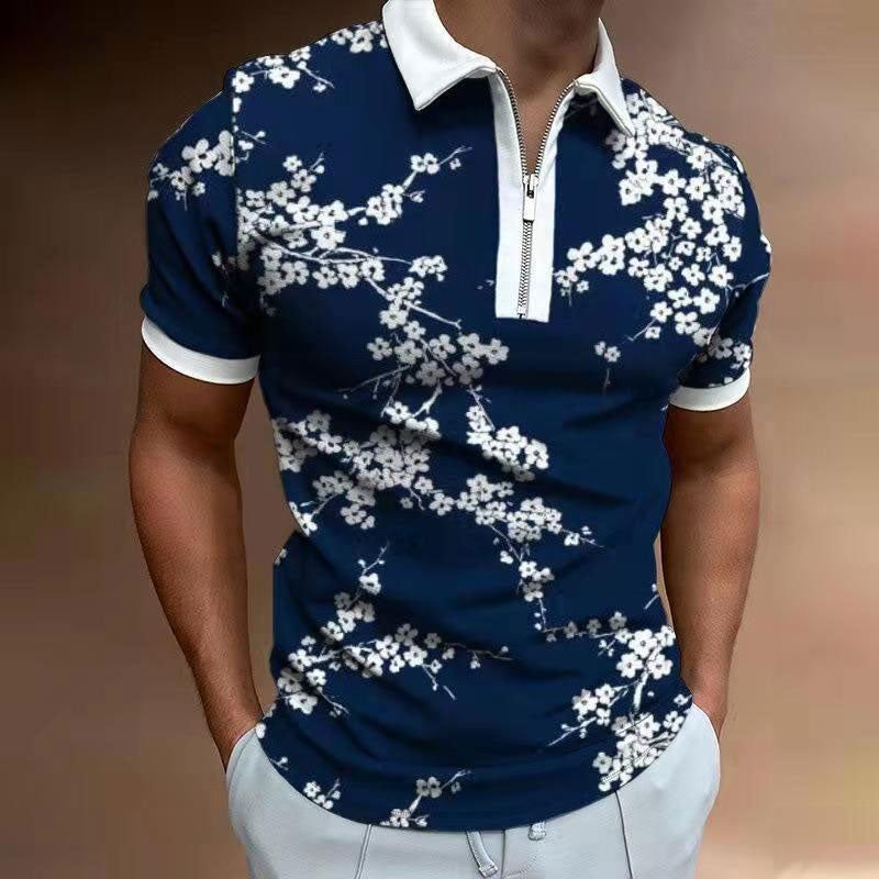 Men'S Polo Shirt Print Short-Sleeved T-Shirt