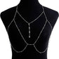 Diamond Pendant Tassel Necklace Chest Chain