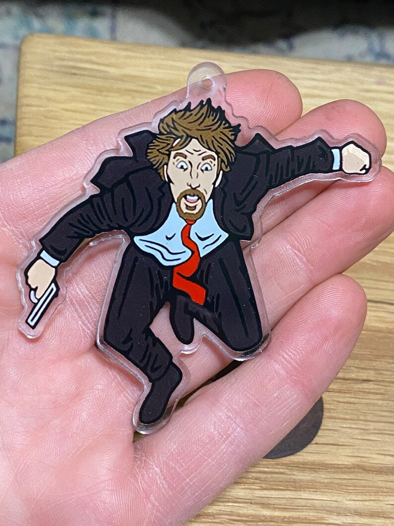 Die Hard Advent Calendar - Hans Gruber Falling off off Nakatomi Plaza