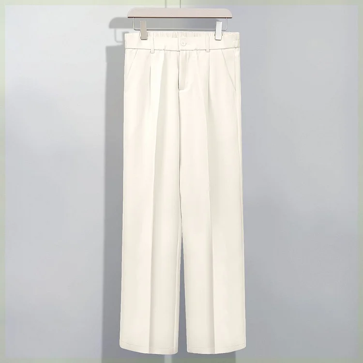 Spring Summer Ice Silk Straight Leg Pants