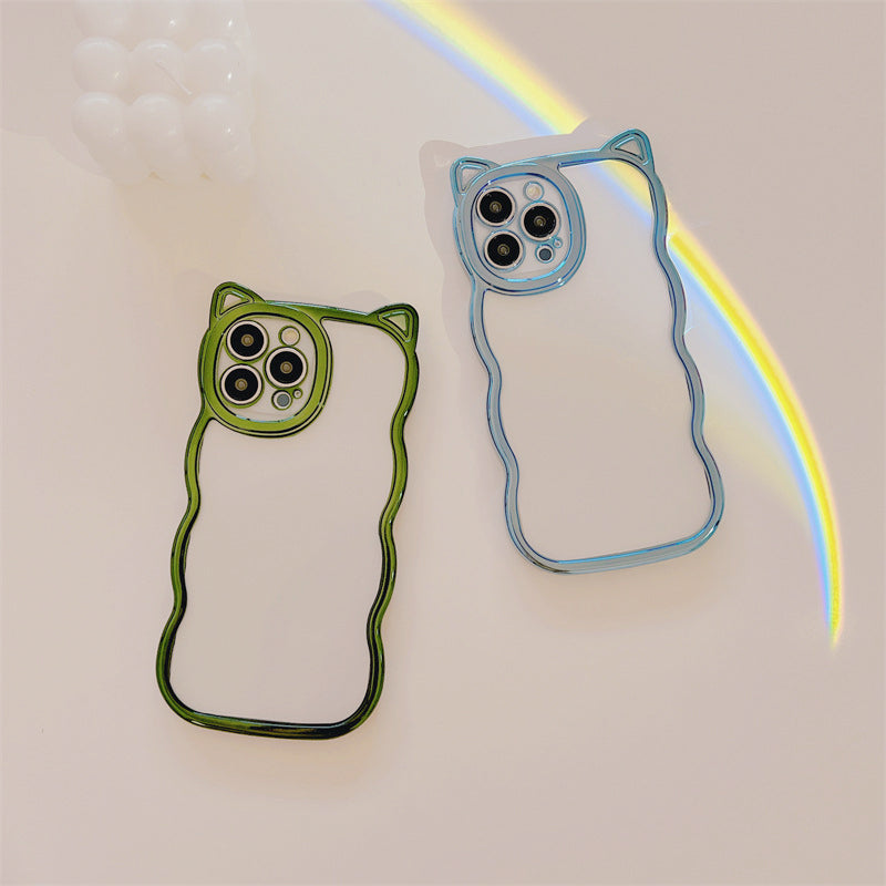 Electroplating Cat Ears Mobile Phone Case