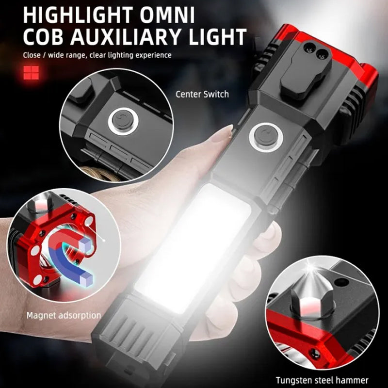 USB Safety Hammer Flashlight