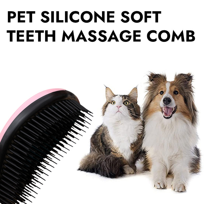 Pet Silicone Soft Teeth Massage Comb