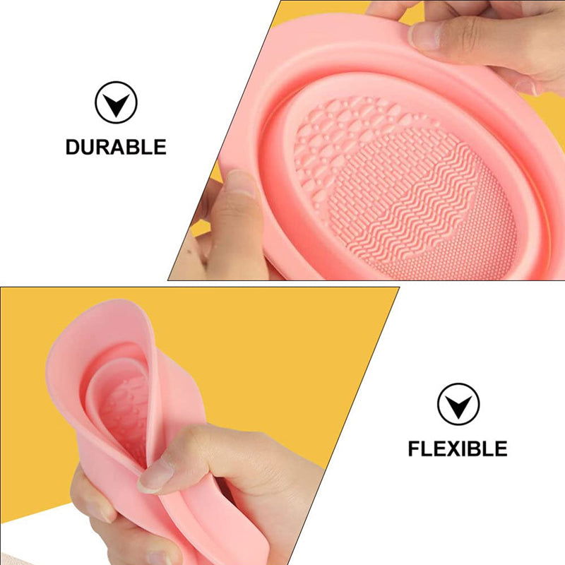 Makeup Brush Scrub Folding Bowl