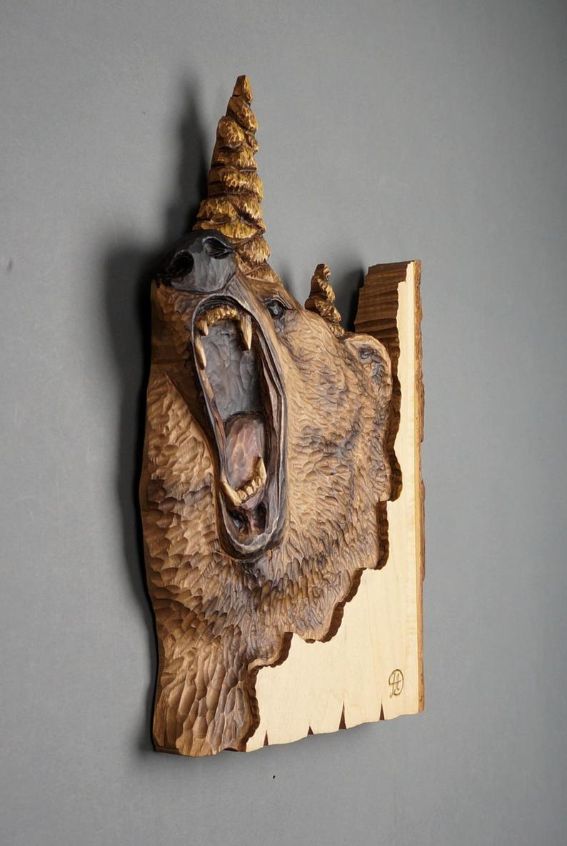 Animal Carving Handcraft Gift Wall Hanging