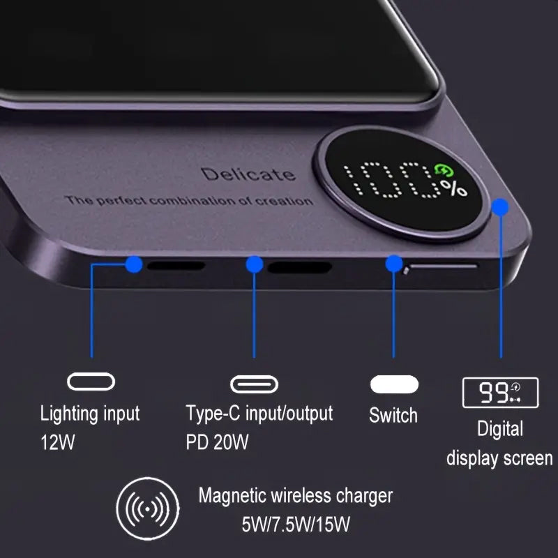 Magnetic Power Bank Wireless Charging