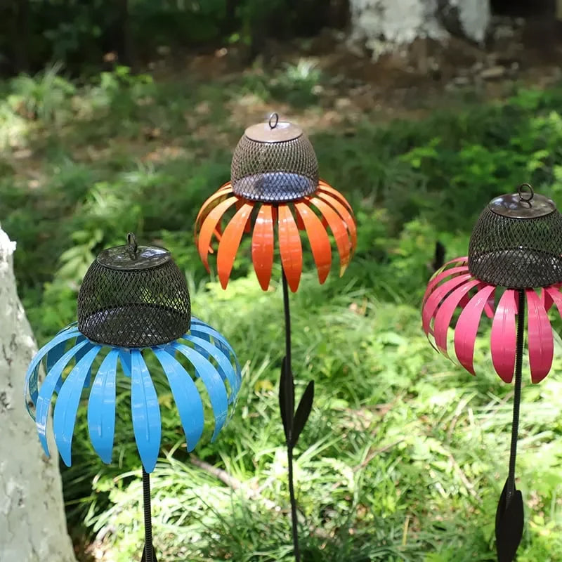 Outdoor Cone Flower Bird Feeder