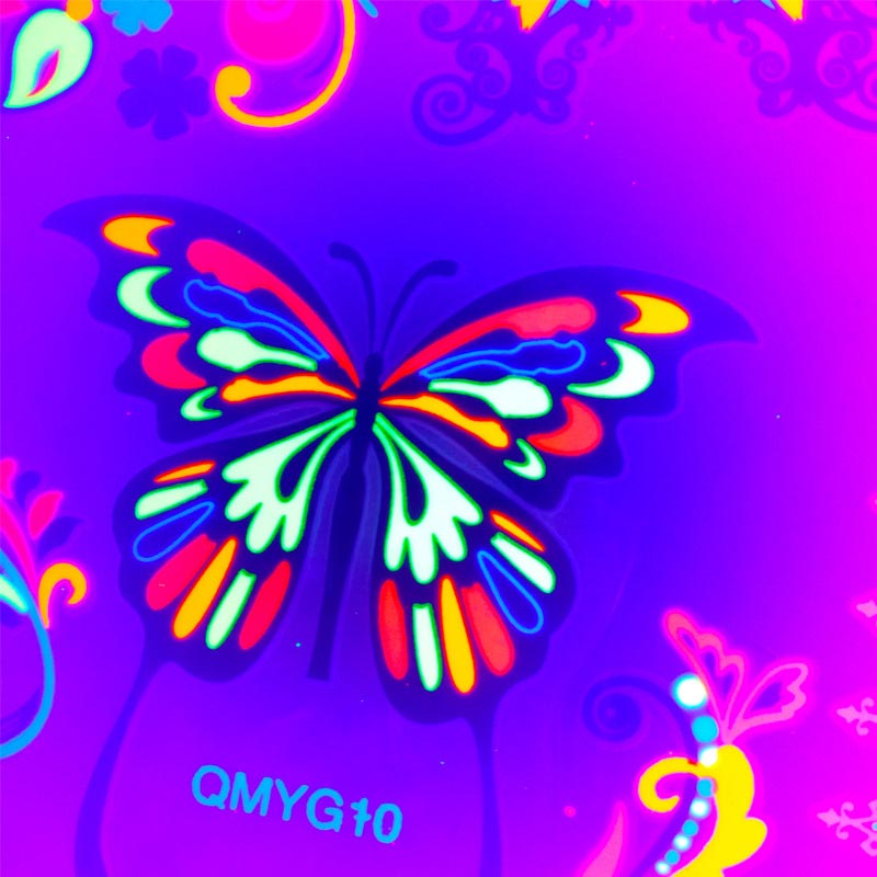 Fluorescent Butterfly Tattoo Sticker