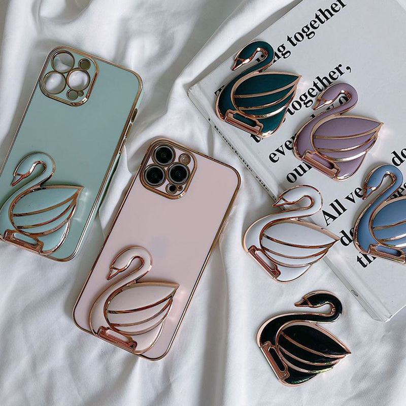 Swan Electroplating Mobile Phone Case Bracket