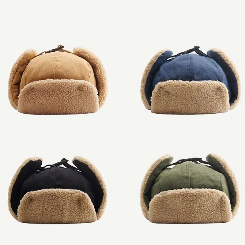 Warm Fleece Hat With Earflaps