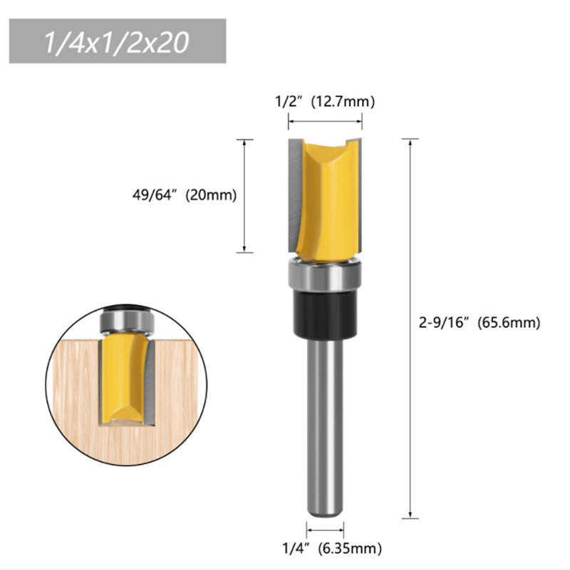 Pattern Flush Trim Router Bit Set