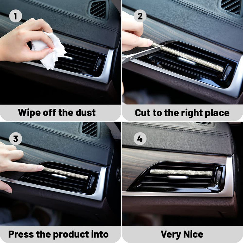 Diamond-studded Car Air Vent Trim