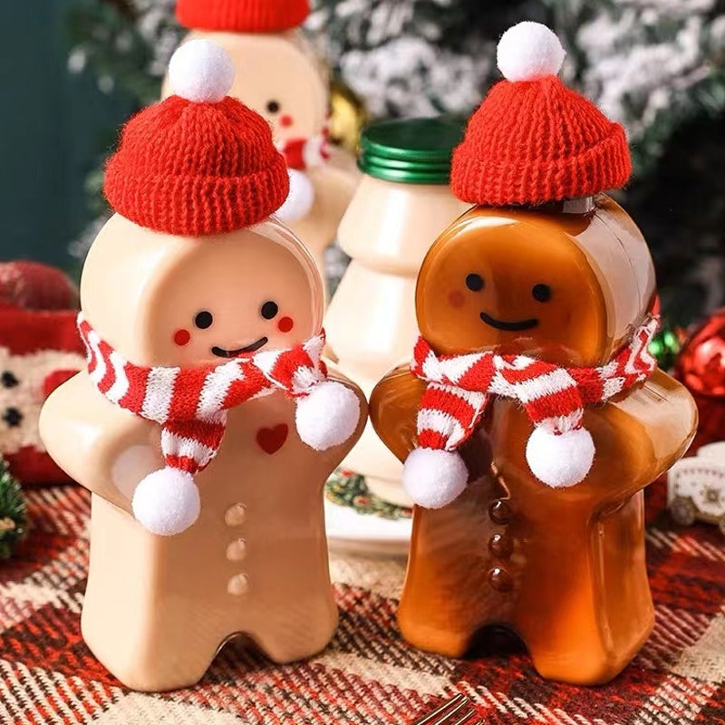 Gingerbread Man Juice Drink Creative Bottle