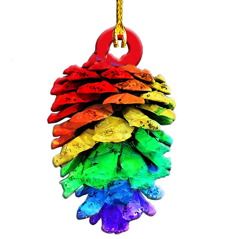 Rainbow Christmas Pendant Ornament