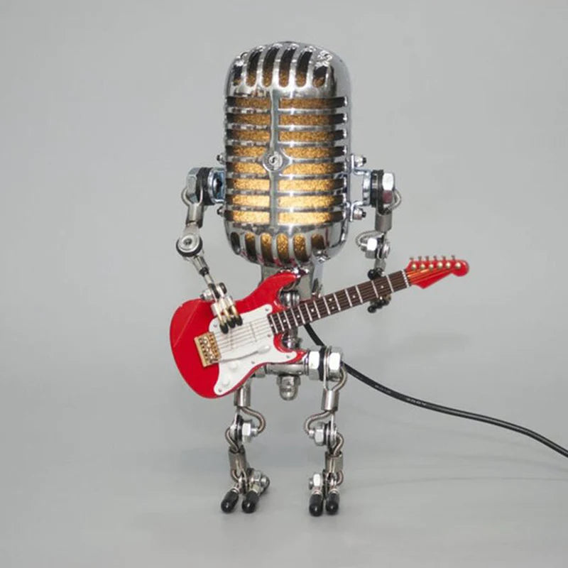 Old microphone night light Robot light