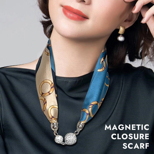 Magnetic Closure Scarf Necklace Choker