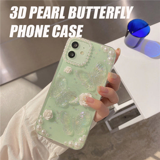 3D Pearl Butterfly Phone Case