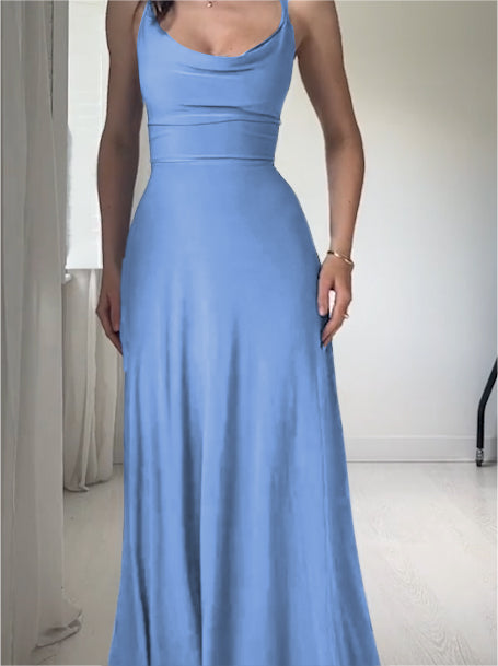 Drape Maxi Dress with Built-in Bra