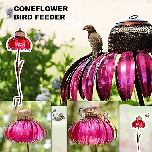 Outdoor Cone Flower Bird Feeder