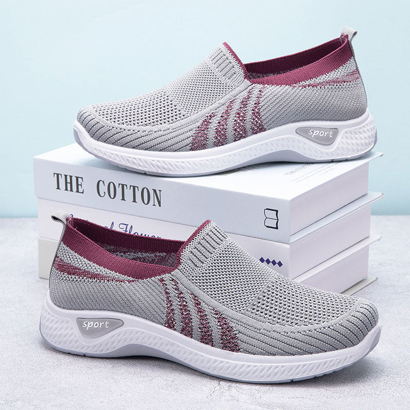 Soft Bottom Middle And Old Mother Shoes Fly Knitting Women's Shoes